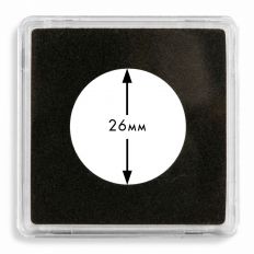 Квадратная капсула "QUADRUM" для монет Ø 26 мм, LEUCHTTURM, 329295 — Фото №1