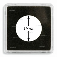Квадратные капсулы "QUADRUM MINI" для монет Ø 19 мм, LEUCHTTURM, 360071 — Фото №1