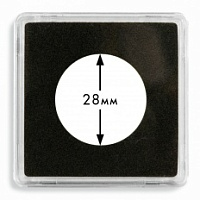 Квадратные капсулы "QUADRUM MINI" для монет Ø 28 мм, LEUCHTTURM, 360088 — Фото №1