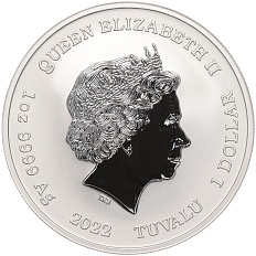 1 доллар 2022 года Тувалу «Боги Олимпа — Афина» — Фото №2