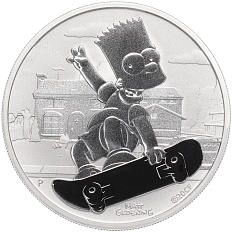 1 доллар 2020 года Тувалу «Симпсоны — Барт Симпсон» — Фото №1