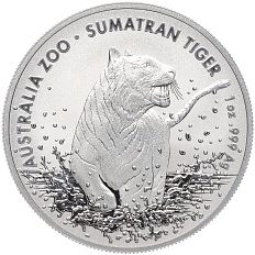 1 доллар 2020 года Австралия «Австралийский зоопарк — Суматранский тигр» — Фото №1