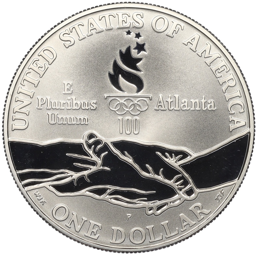 1 доллар 1995 года Р США «X летние Паралимпийские Игры 1996 в Атланте — Бег» — Фото №2