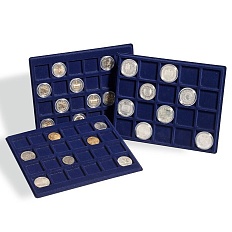 Планшет на 12 ячеек для монет диаметром 48 мм, формат S (упаковка 2 штуки), Синий, LEUCHTTURM, 329178 — Фото №2