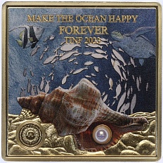 Медаль (жетон) 2023 года Таиланд «Прекрасный мир океана» (Медь) в слабе NGC (PF70) — Фото №1