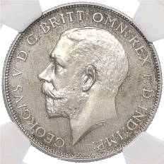 1 флорин 1911 года Великобритания (Король Георг V) — в слабе NGC (PF65) — Фото №2
