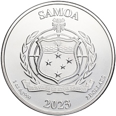 2 доллара 2023 года Самоа «Форсаж» — Фото №2