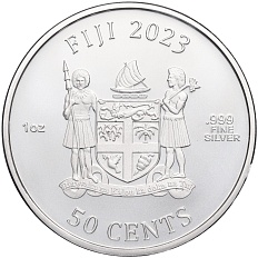 50 центов 2023 года Фиджи «Динозавры» — Фото №2