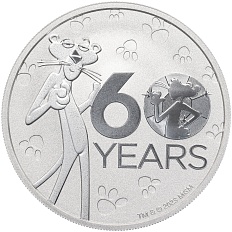1 доллар 2024 года Тувалу «60 лет мультфильму Розовая Пантера» — Фото №1