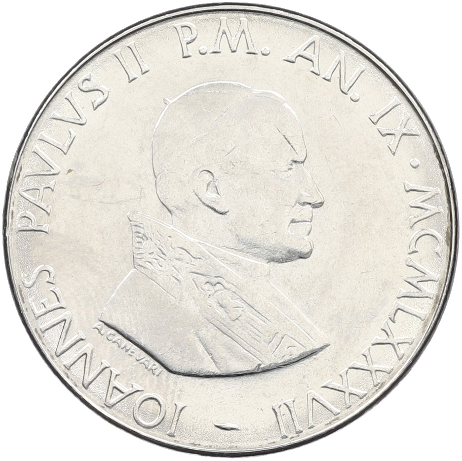 100 лир 1987 года Ватикан — Фото №2