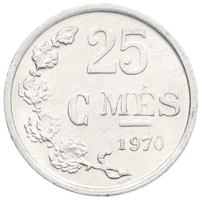 25 сантимов 1970 года Люксембург — Фото №1