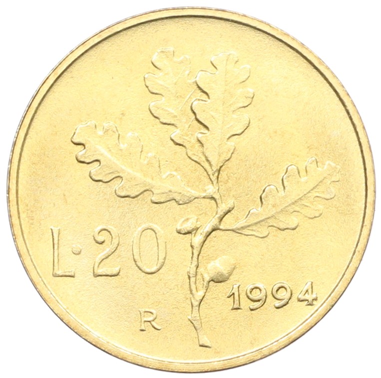 20 лир 1994 года Италия — Фото №1