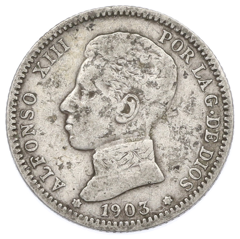 1 песета 1903 года Испания — Фото №1