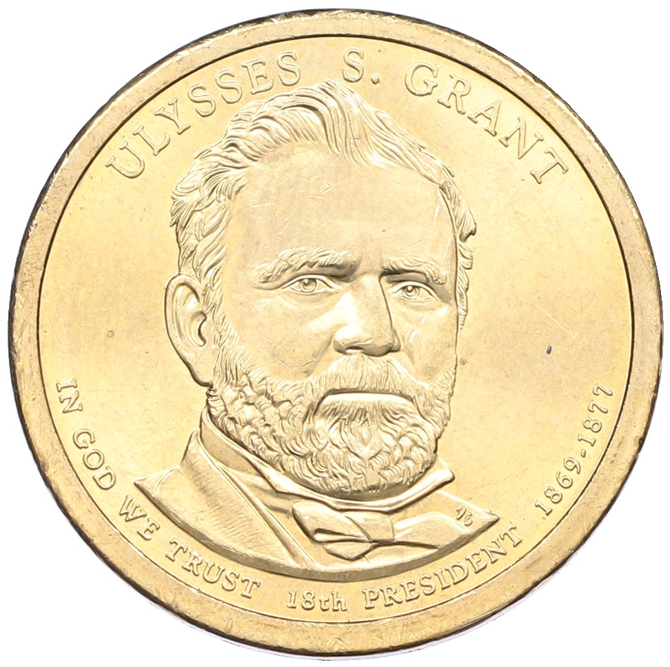 1 доллар 2011 года США (Р) «18-й президент США Улисс Грант» — Фото №1