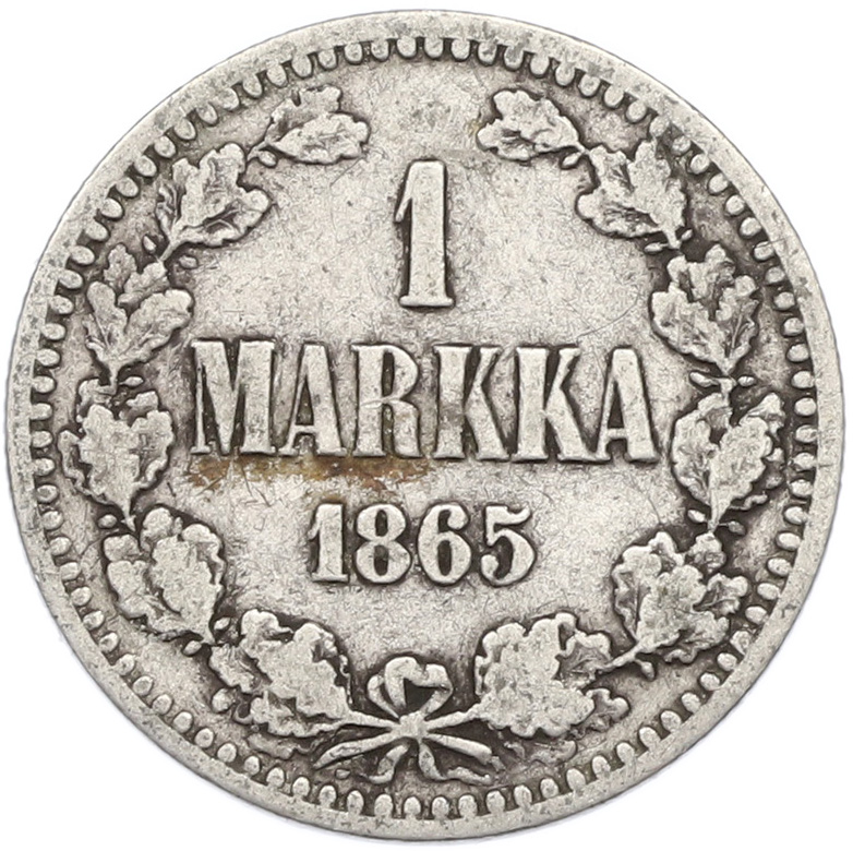 1 марка 1865 года Русская Финляндия — Фото №1