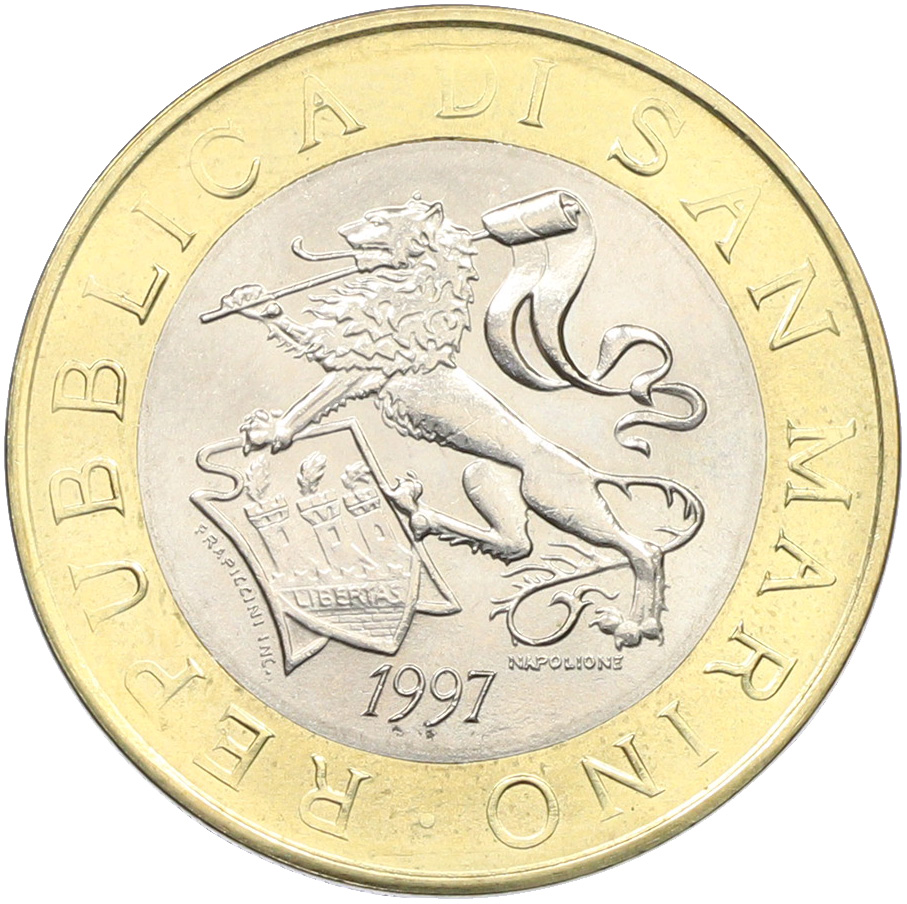 1000 лир 1997 года Сан-марино — Фото №2