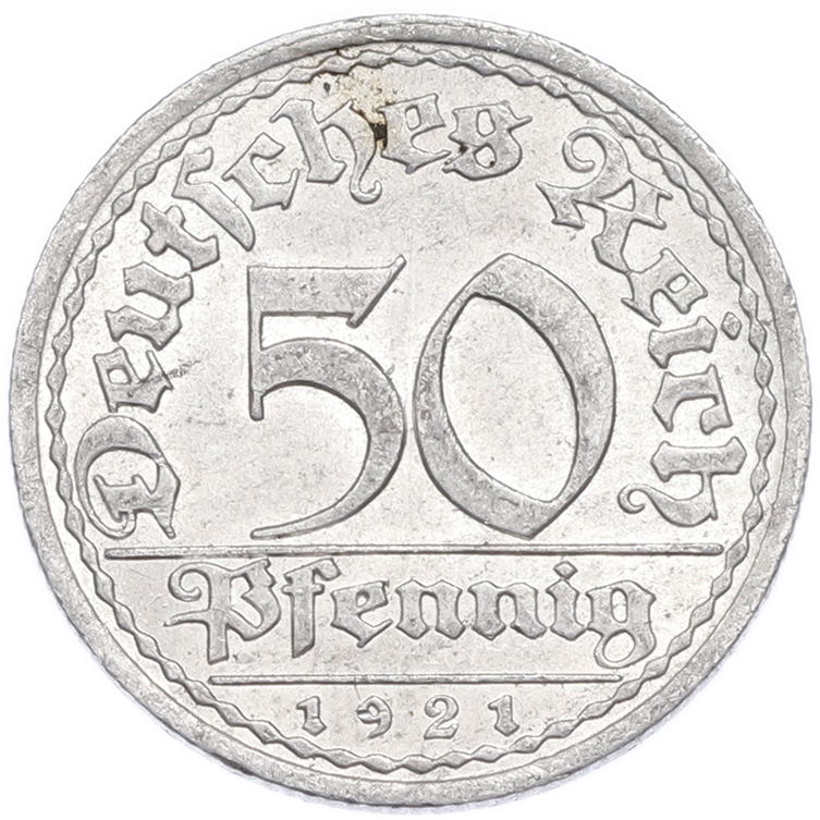 50 пфеннигов 1921 года A Германия — Фото №1