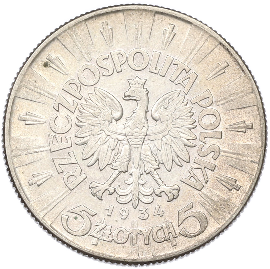 5 злотых 1934 года Польша — Фото №2