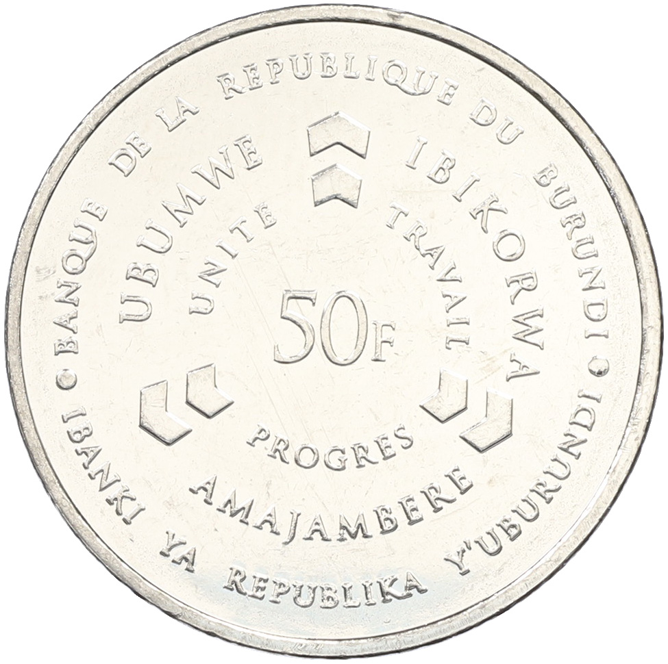 50 франков 2011 года Бурунди — Фото №2