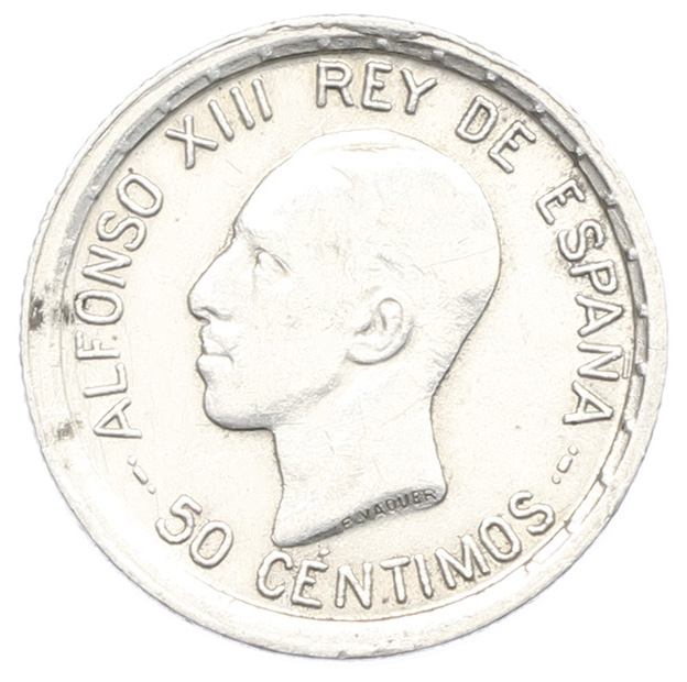 50 сентимо 1926 года Испания — Фото №1