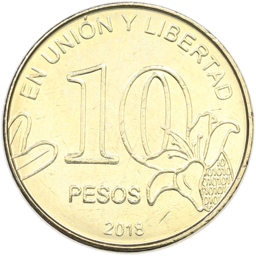 10 песо 2018 года Аргентина — Фото №1