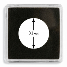 Квадратная капсула "QUADRUM" для монет Ø 31 мм, LEUCHTTURM, 323305 — Фото №1