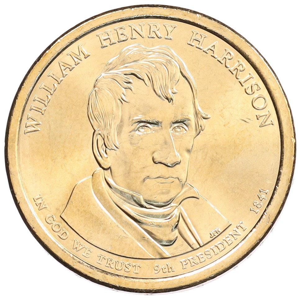 1 доллар 2009 года D США «9-й президент США Уильям Гаррисон» — Фото №1
