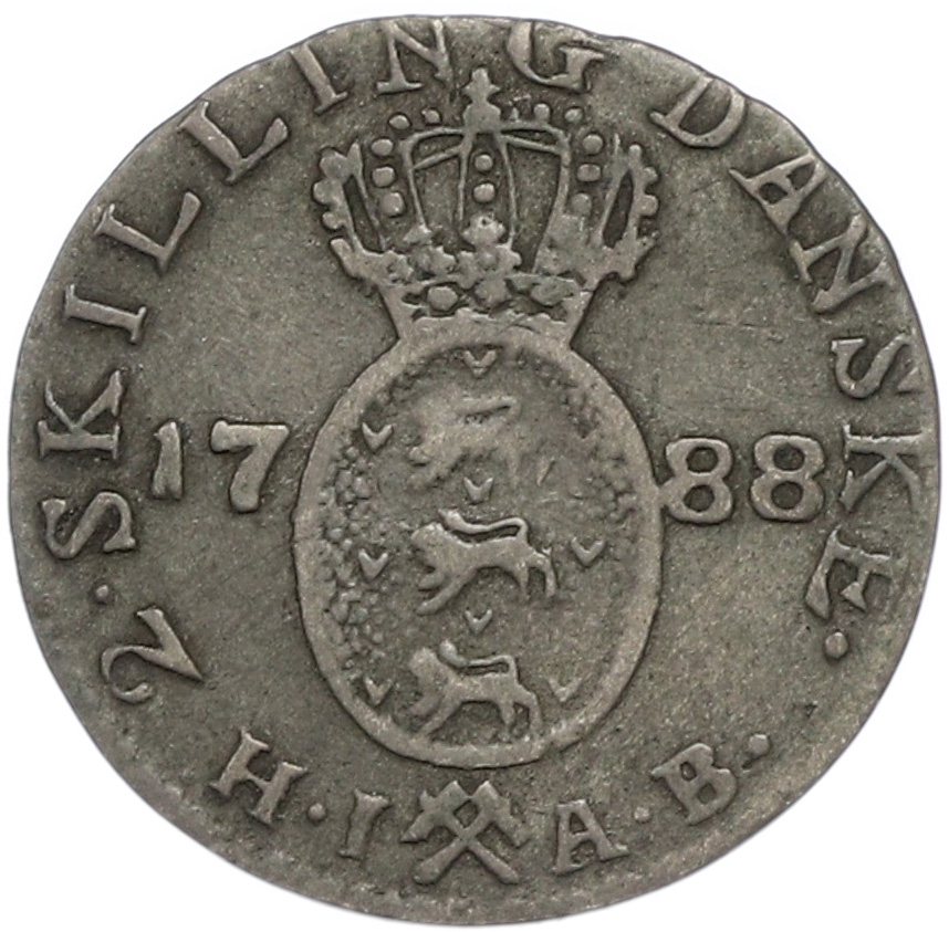2 скиллинга 1788 года Норвегия — Фото №1