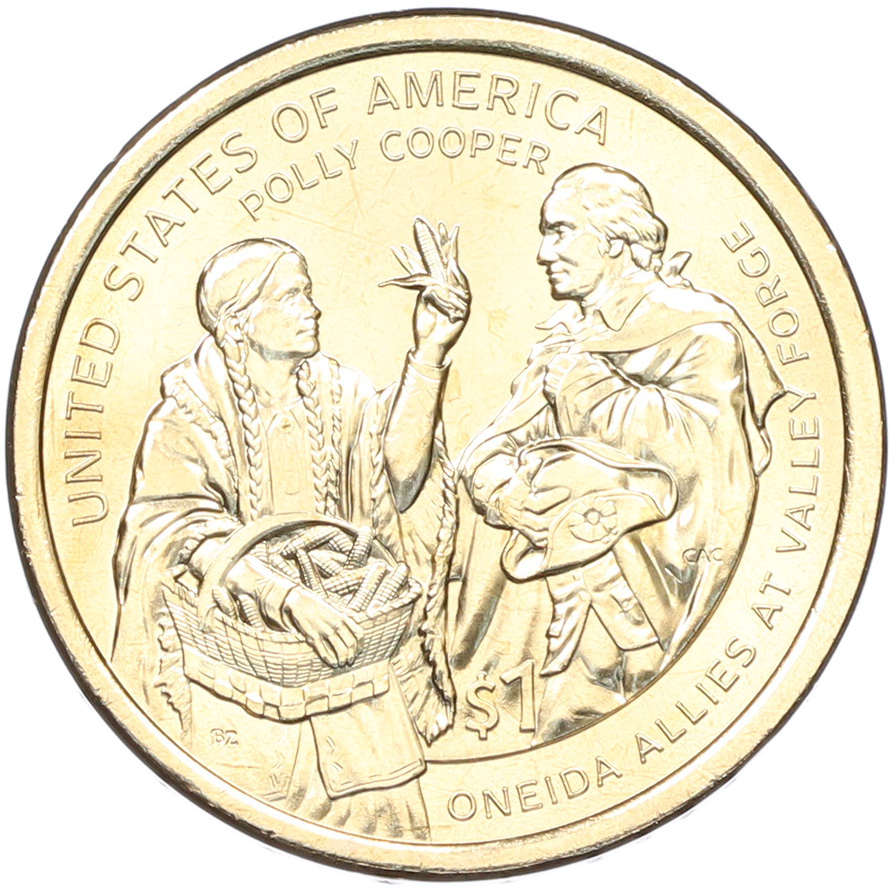 1 доллар 2026 года (D) США «Коренные Американцы (Сакагавея) — Полли Купер» — Фото №1