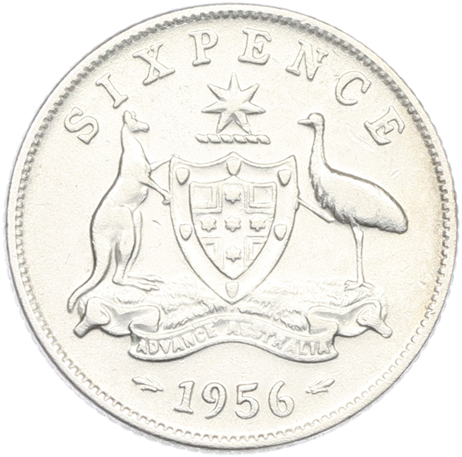6 пенсов 1956 года Австралия — Фото №1