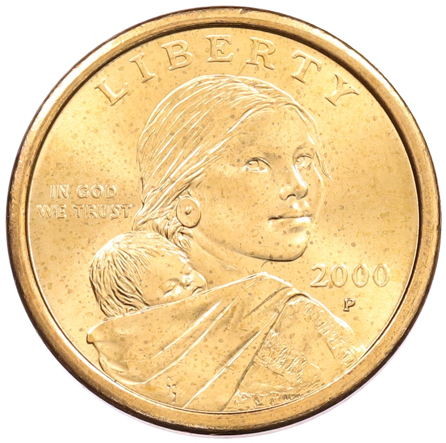 1 доллар 2000 года P США Сакагавея «Парящий орел» — Фото №1