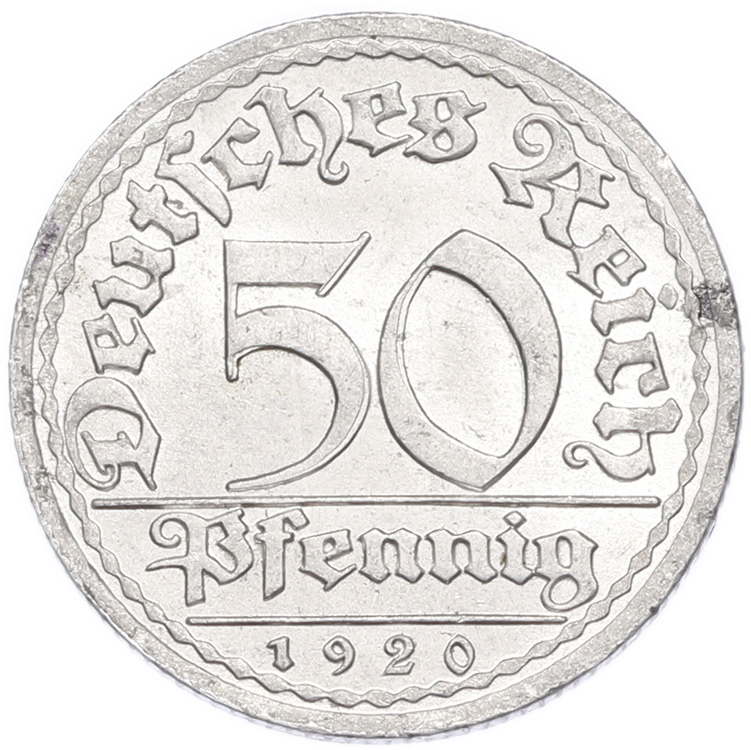 50 пфеннигов 1920 года A Германия — Фото №1