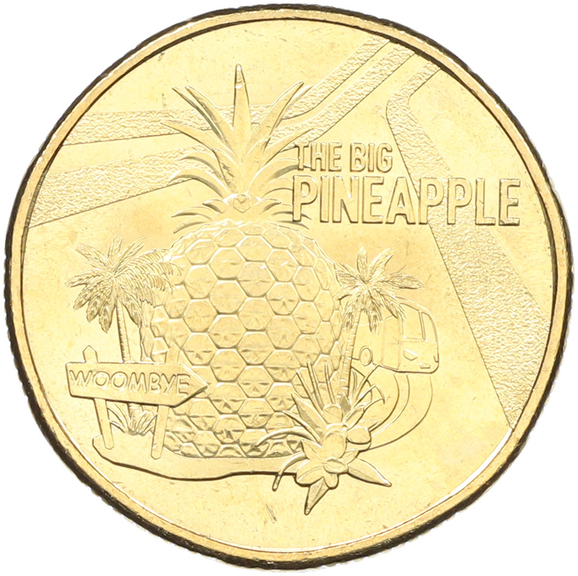 1 доллар 2023 года Австралия «Большие австралийские вещи – большой ананас» — Фото №1
