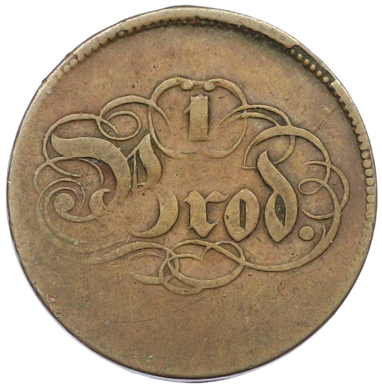 1 брод 1847 года Элберфельд (Продовольственный токен) — Фото №2