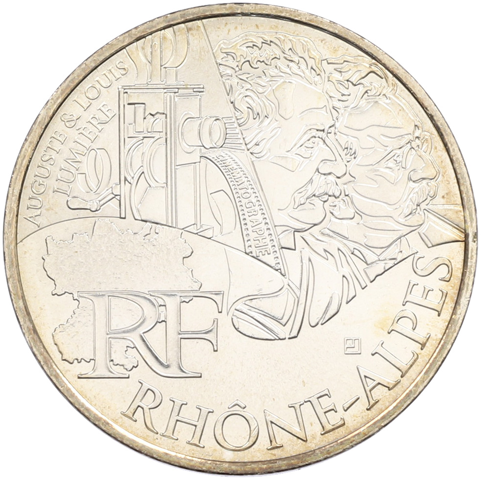 10 евро 2012 года Франция «Регионы Франции — Рона-Альпы» — Фото №1