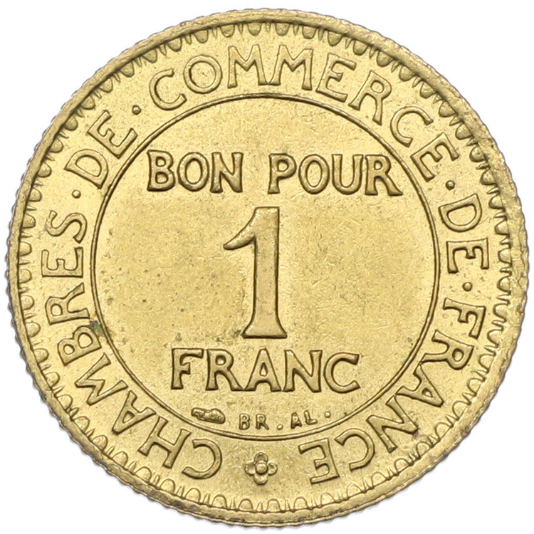 1 франк 1921 года Франция — Фото №2