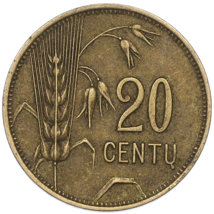 20 центов 1925 года Литва — Фото №1