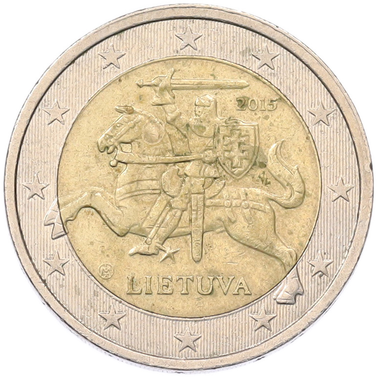 2 евро 2015 года Литва — Фото №1
