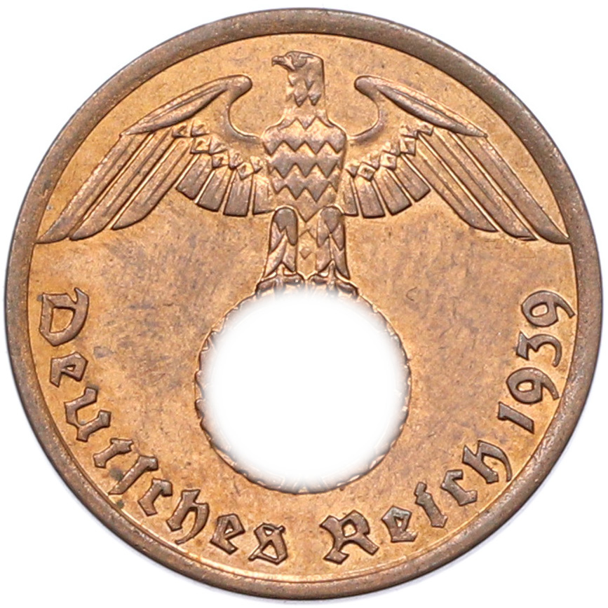 1 рейхспфенниг 1939 года A Германия — Фото №1