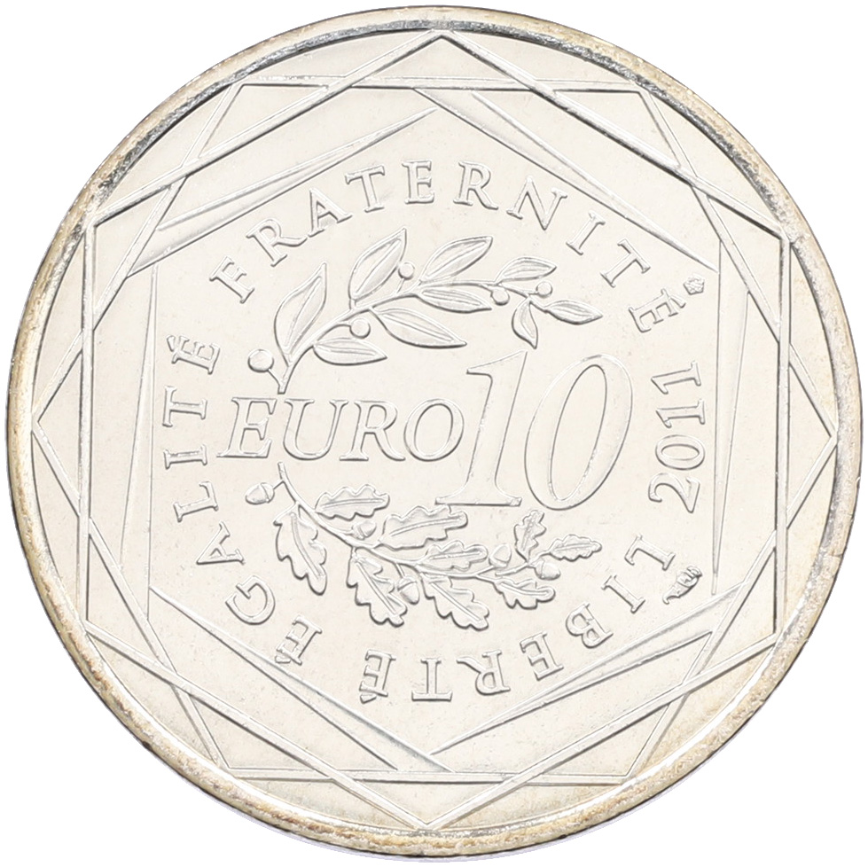 10 евро 2011 года Франция «Регионы Франции — Аквитания» — Фото №2