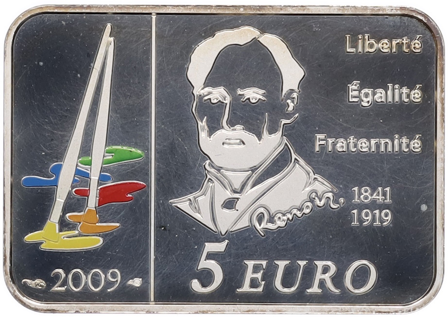 5 евро 2009 года Франция «Художники — Пьер Огюст Ренуар» — Фото №1