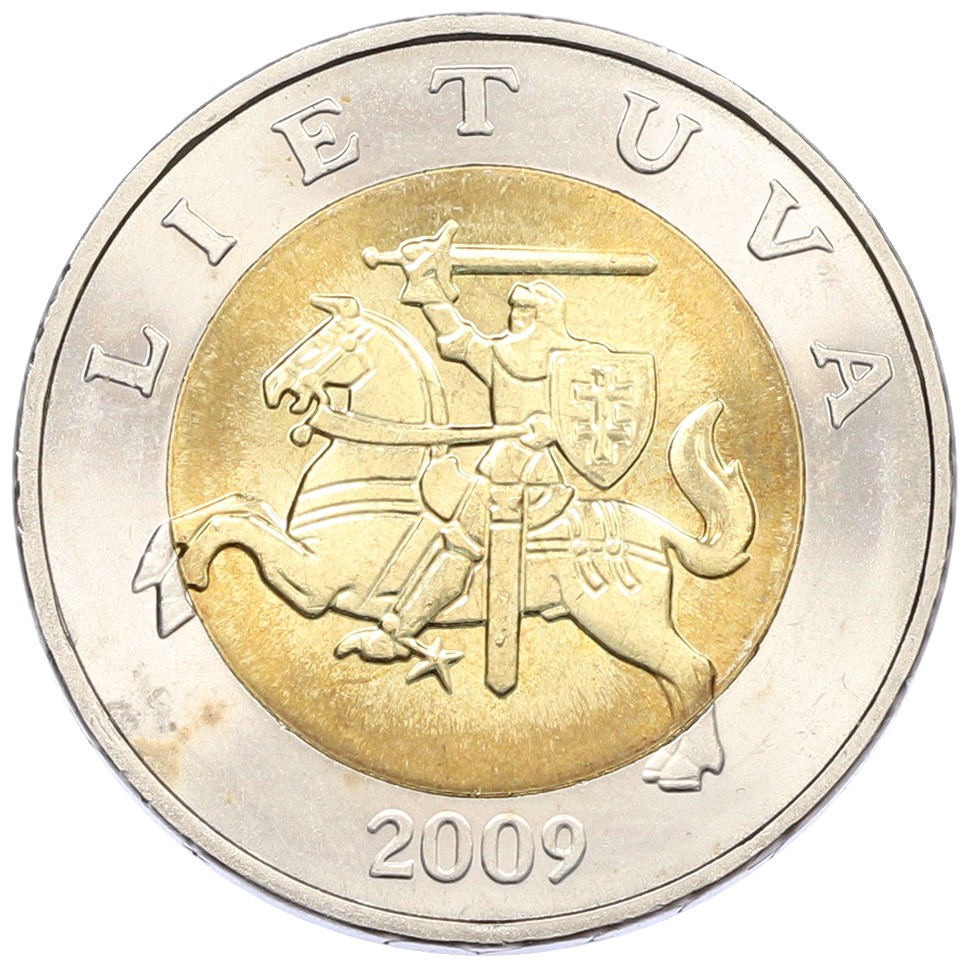 5 лит 2009 года Литва — Фото №1