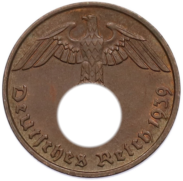 2 рейхспфеннига 1939 года E Германия — Фото №1
