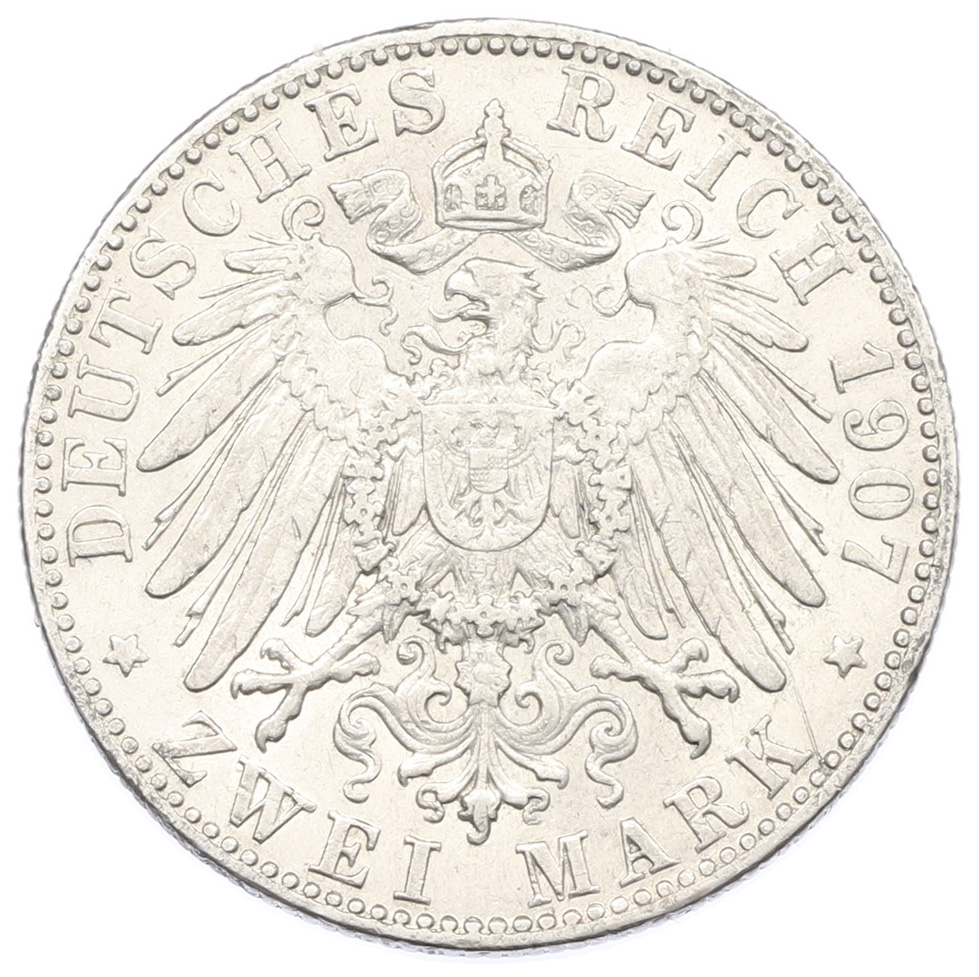 2 марки 1907 года Германия (Бавария) — Фото №2