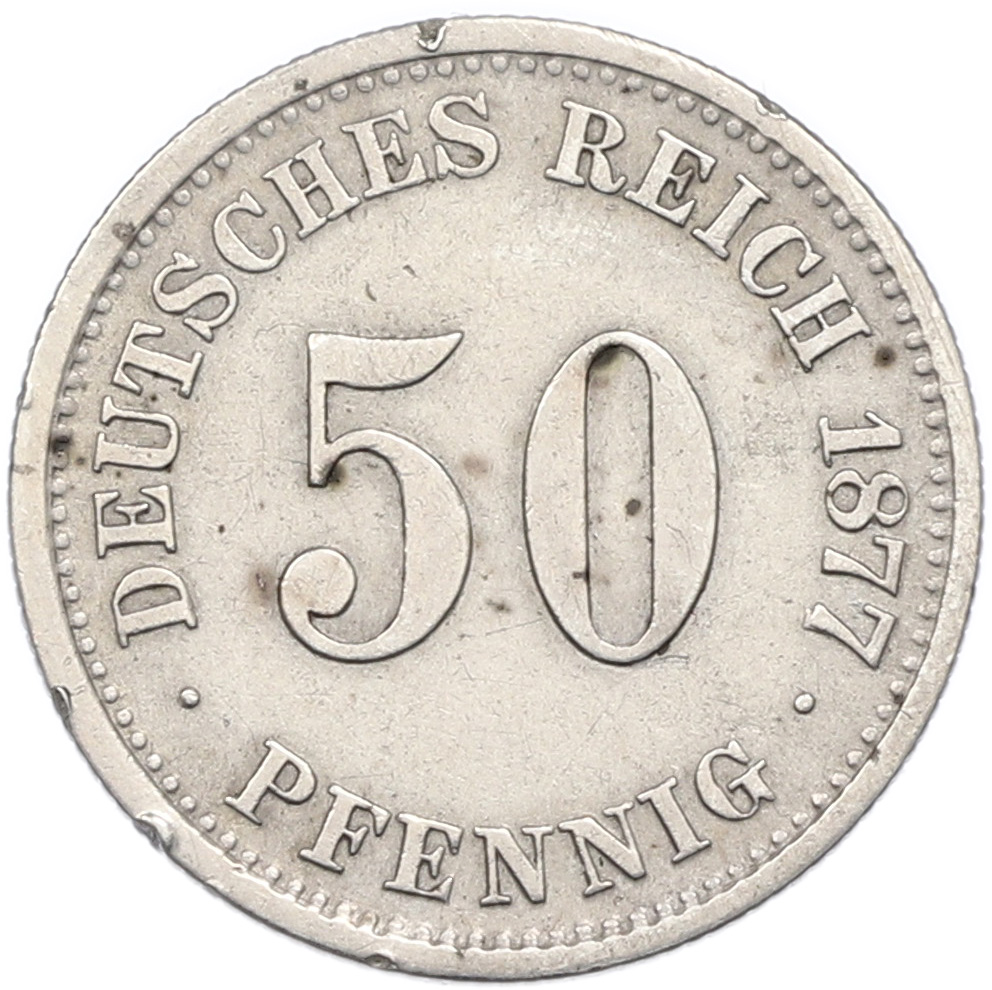 50 пфеннигов 1877 года H Германия — Фото №1