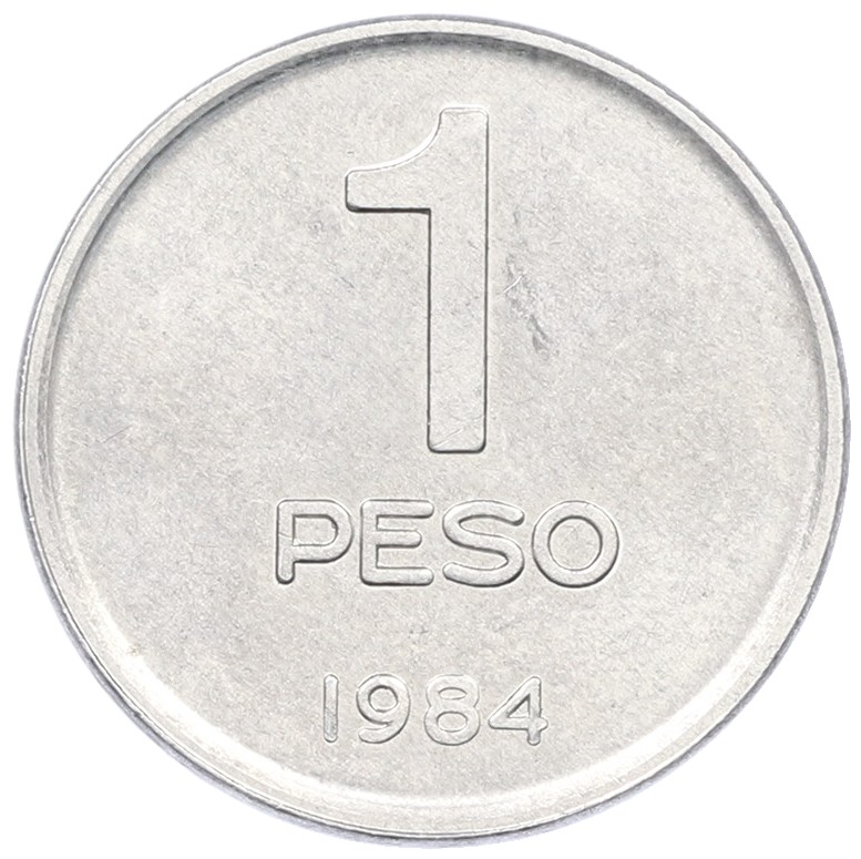 1 песо 1984 года Аргентина — Фото №1