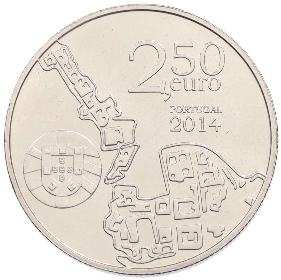 2.5 евро 2014 года Португалия «ЮНЕСКО — Коимбрский университет» — Фото №2