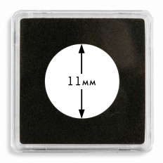 Квадратные капсулы "QUADRUM MINI" для монет Ø 11 мм (упаковка 10 штук), LEUCHTTURM, 360947 — Фото №1