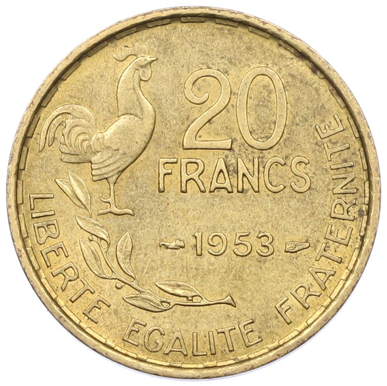 20 франков 1953 года Франция — Фото №1