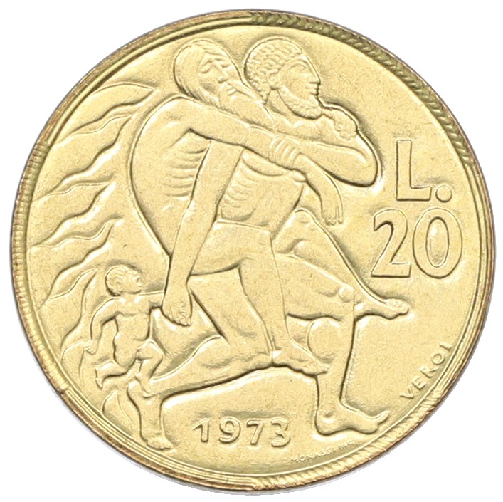 20 лир 1973 года Сан-Марино — Фото №1